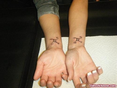 Gemini Tattoos On Wrists