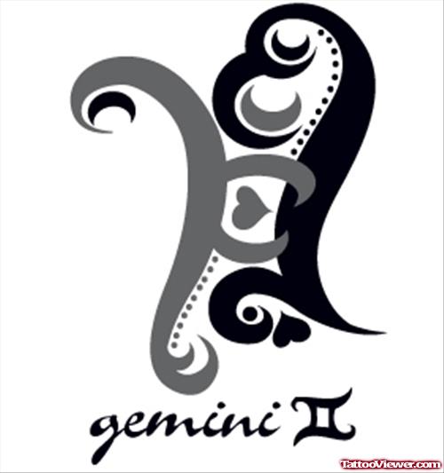 Amazing Gemini Tattoo Design