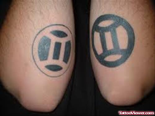 Gemini Tattoos On Both Arm