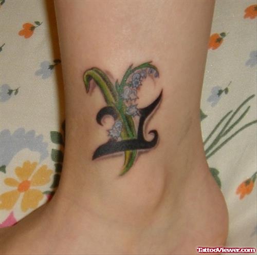Aries And Gemini Tattoo On Ankle