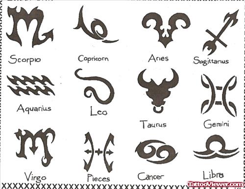 Gemini Zodiac Tattoos Design