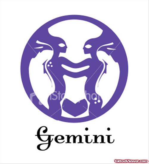 Beautiful Gemini Tattoo Design