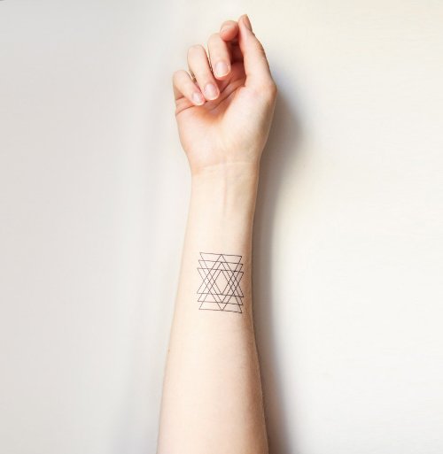 Geometric Tattoo On Right Forearm