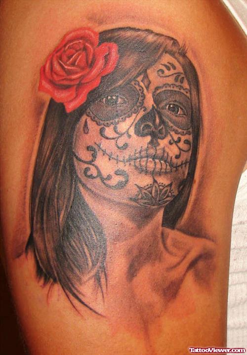 Day Of The Dead Girl Tattoo Design
