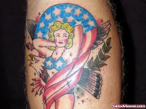 American Girl Tattoo Design