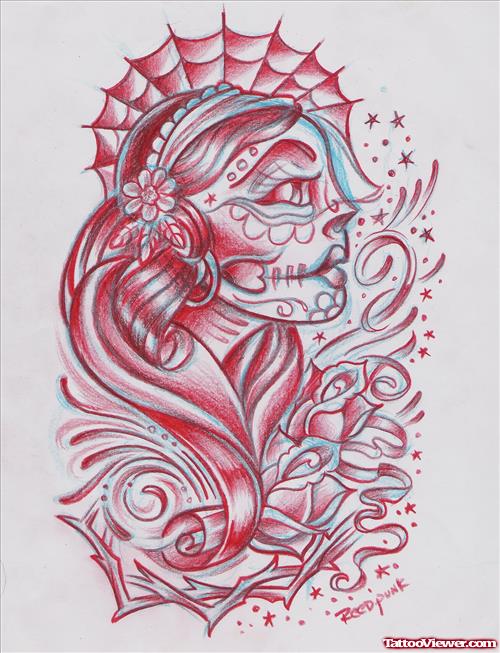 Gypsy Girl Tattoo Design