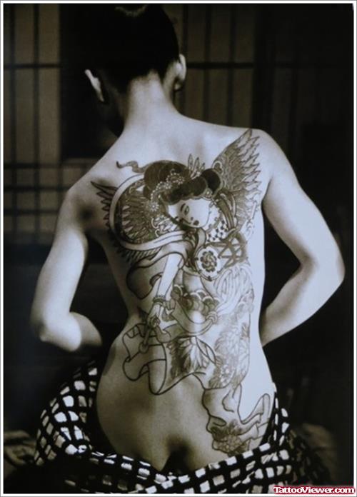 Girly Geisha Tattoo Design