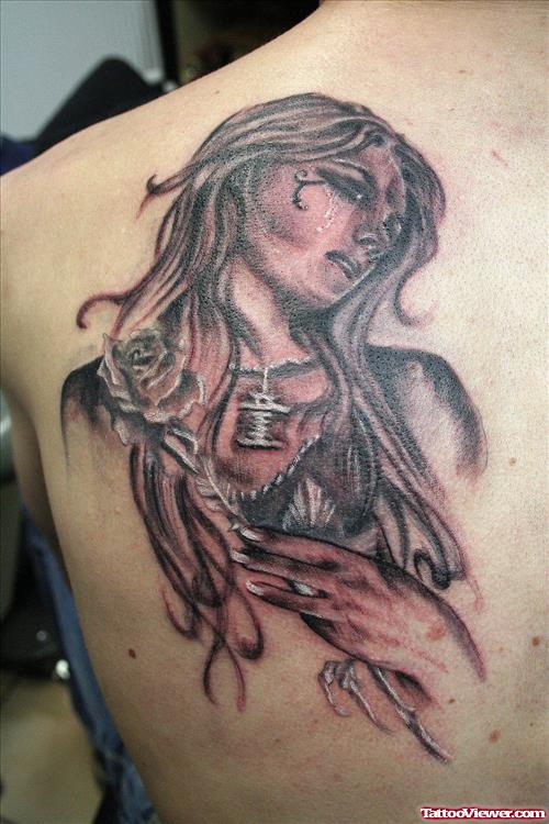 Favole Girl Tattoo On Back Of Shoulder
