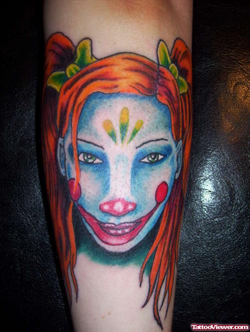 Girl Clown Tattoo