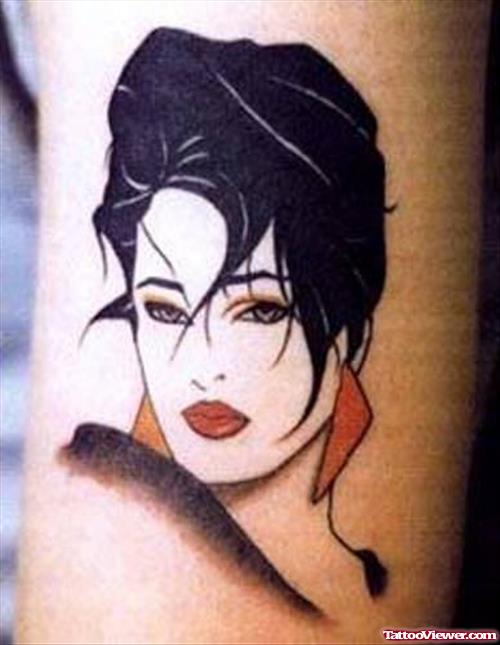Attractive Pin Up Girl Tattoo Design
