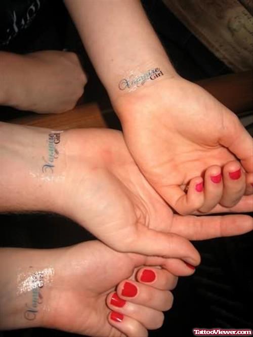 Girls Wrist Tattoos