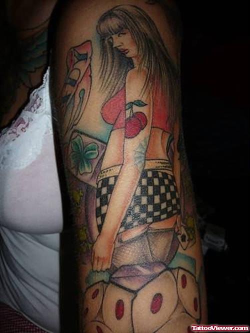 Beautiful Modern Girl Tattoo