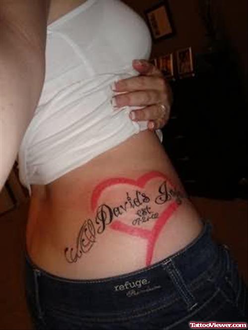 Love Lettering Tattoo For Girls