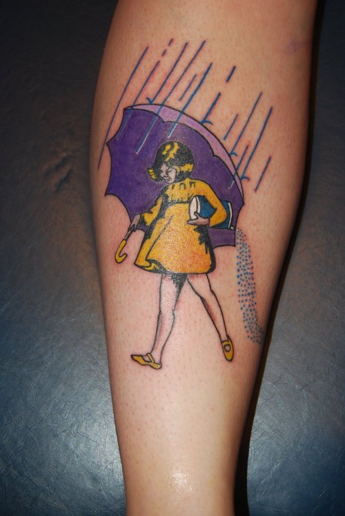 Morton Salt Girl Tattoo Design