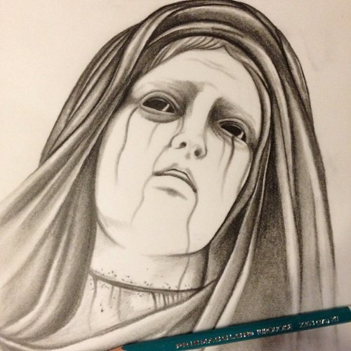 Crying Girl Pencil Sketch