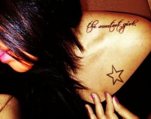 The Sweetest Girl Tattoo On Shoulder