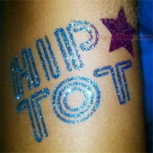 Glitter Hip Tot Star Tattoo