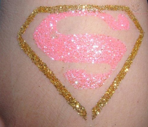 Superman Glitter Tattoo