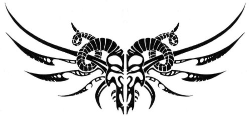 Goat Tribal Head Tattoo Design