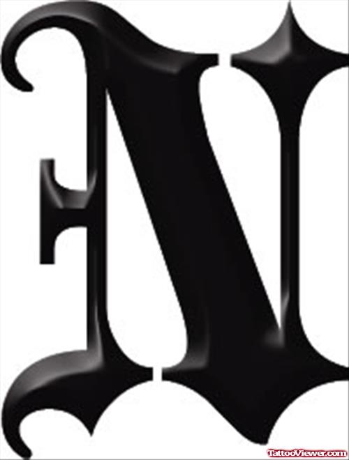Gothic Letter Tattoo Design