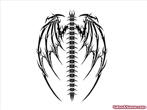 Simple Tribal Gothic Tattoo Design