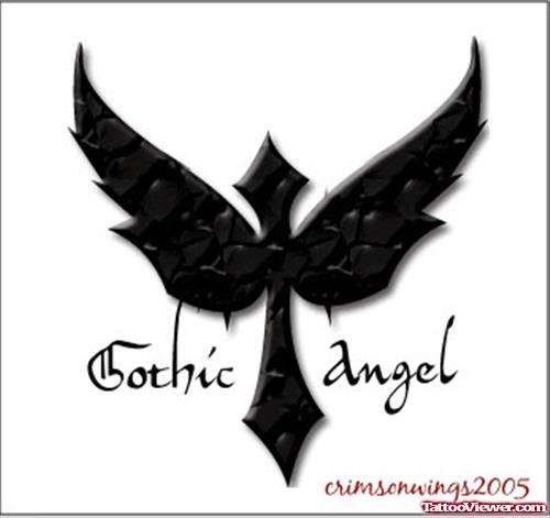 Gothic Angel Tattoo Design