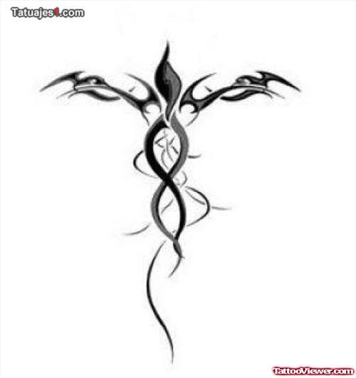 Awesome Tribal Gothic Tattoo Design