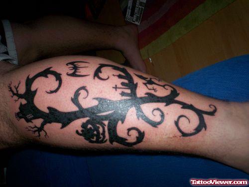Black Tribal Gothic Tattoo