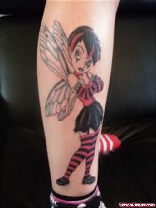 Beautiful Fairy Gothic Tattoo