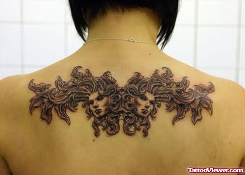 Gothic Tattoo On Back Shoulder