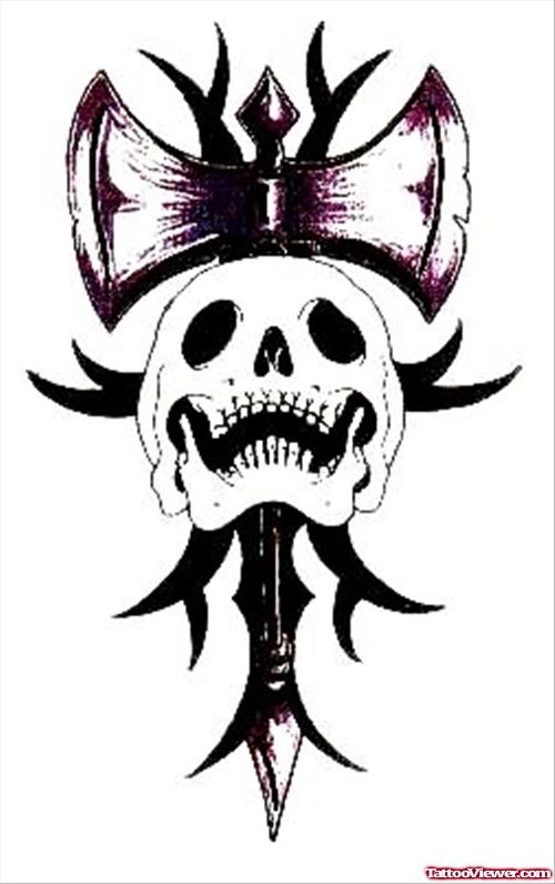 Gothic Skull Tattoo Sample