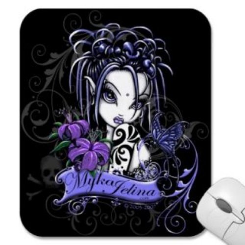 Color Ink Gothic Girl Tattoo Design