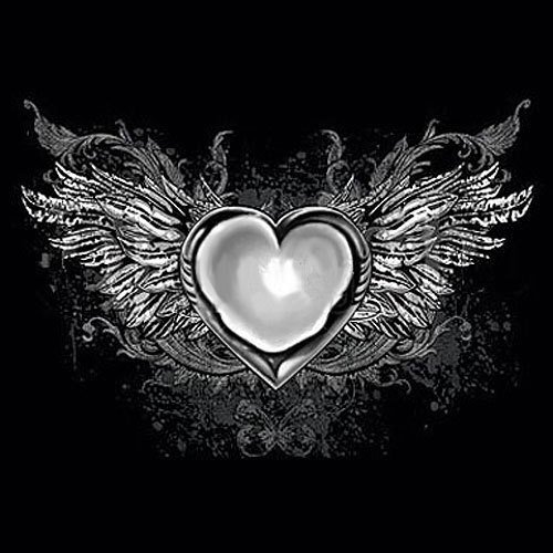 Gothic Winged Heart Tattoo Design