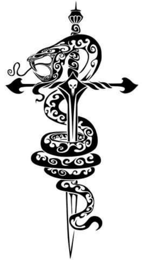 Snake Gothic Tattoo Design