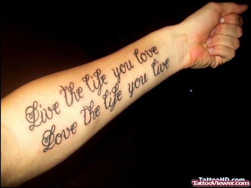 Grey Ink Graffiti Tattoo On Left Forearm