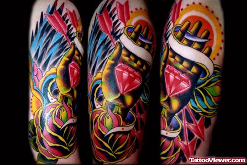 Beautiful Color Graffiti Tattoo Design