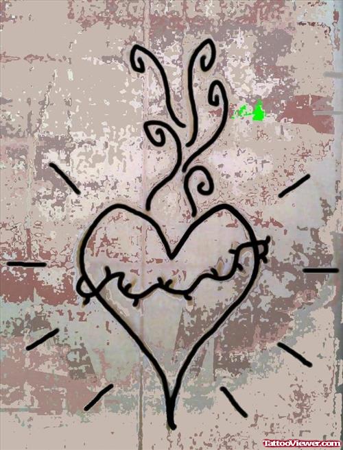 Graffiti Sacred Heart Tattoo