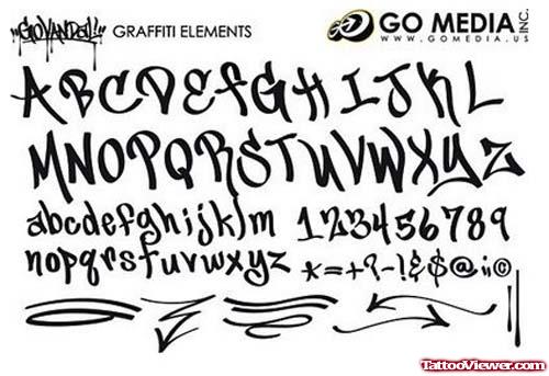 Graffiti Font Tattoos Design