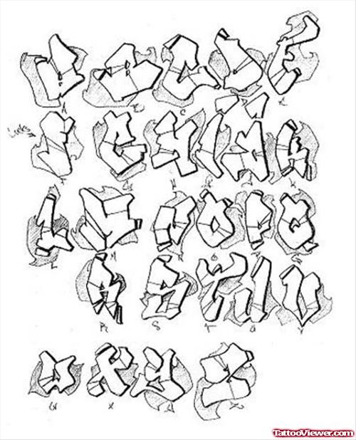 Best Graffiti Alphabets Tattoos Designs