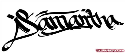 Samntha Graffiti Tattoo Design