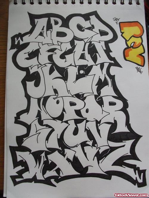 Graffiti Letters Tattoos Design