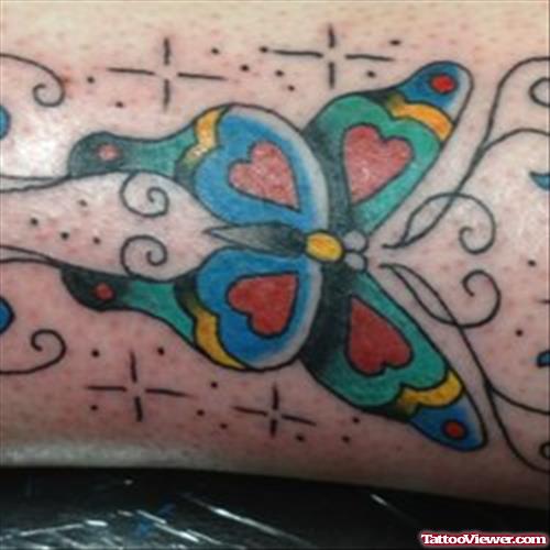 Color Butterfly Graffiti Tattoo