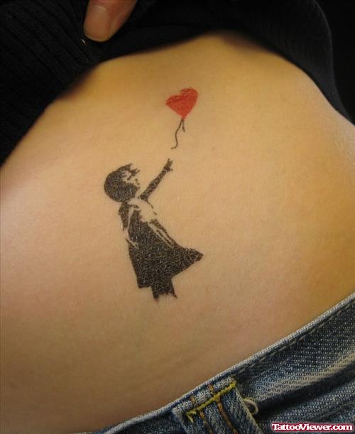Amazing Graffiti Tattoo On Hip