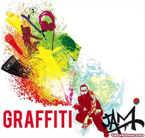 Flyer Jam Graffiti Tattoo Design
