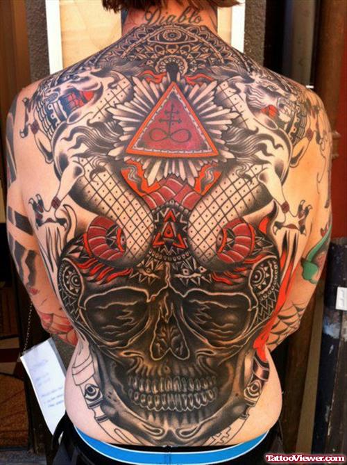 Graffiti Tattoo On Man Full Back