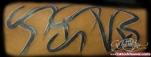 Alibata Graffiti Tattoo Design