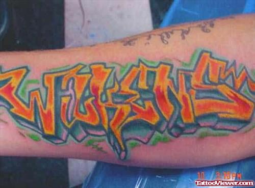 Graffiti Tattoos On Arms