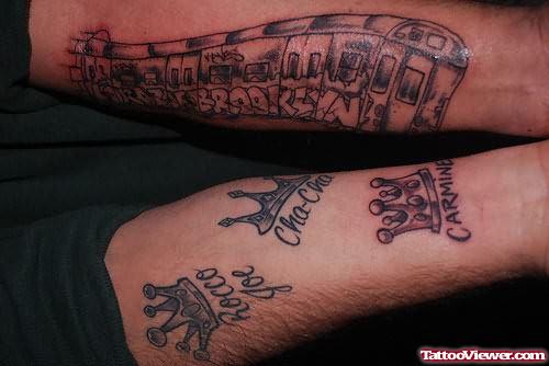 Graffiti Tattoo On Arm