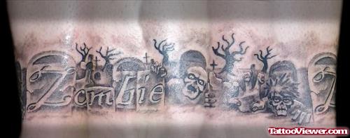 Best Graveyard Tattoo On Back Body