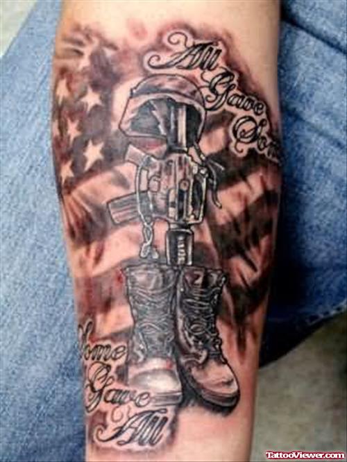 Army Graveyard Tattoo